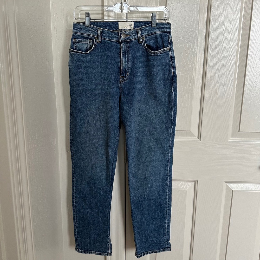 Current/Elliott C/E High Waisted Slim Straight Leg Jeans - Size 26 - Indigo Wash